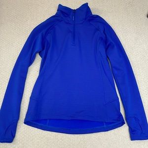 north face royal blue quarter zip jacket